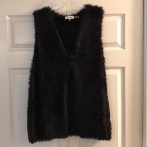 Plus size fuzzy vest